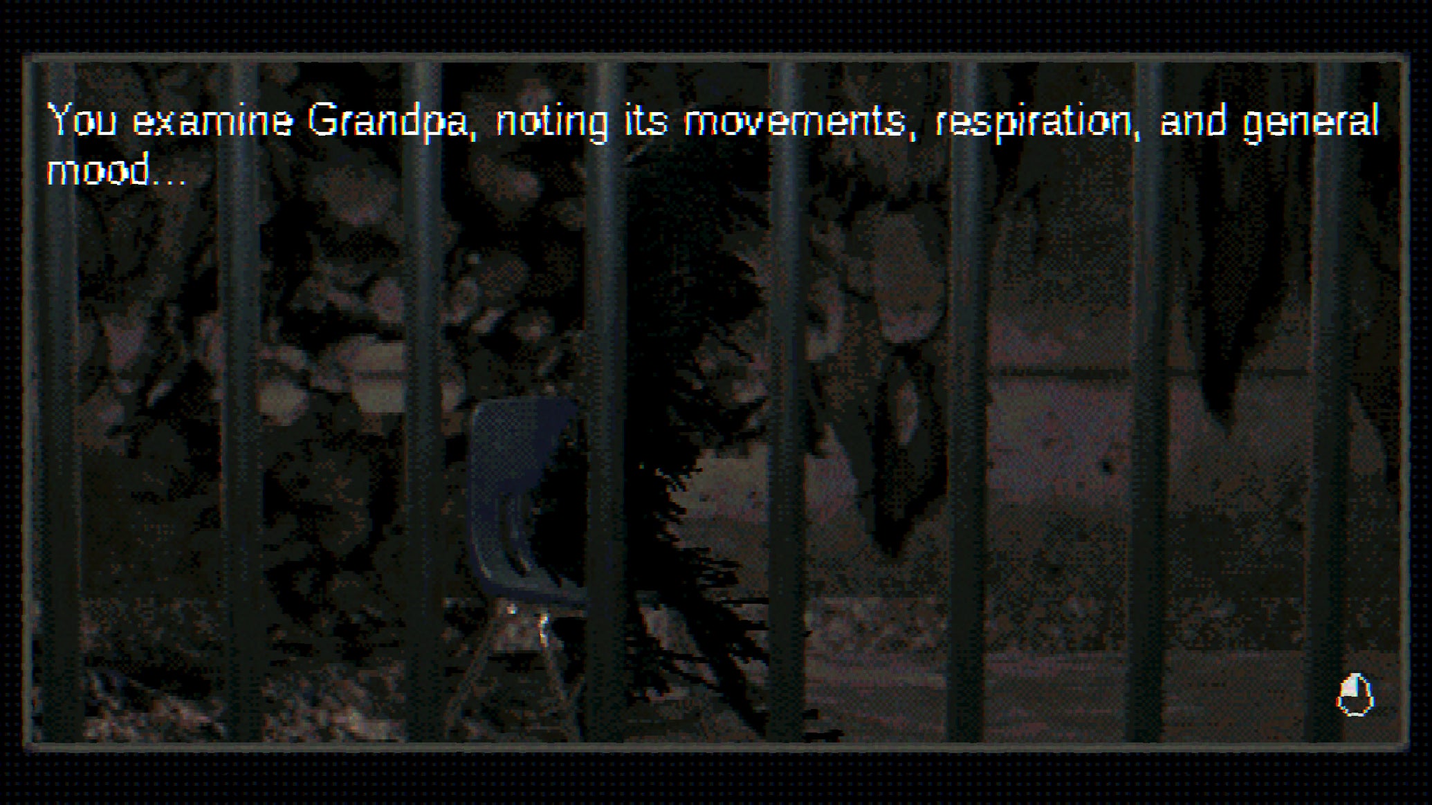 Caring for a grandpa-like entity in a Growing My Grandpa! screenshot. - 1