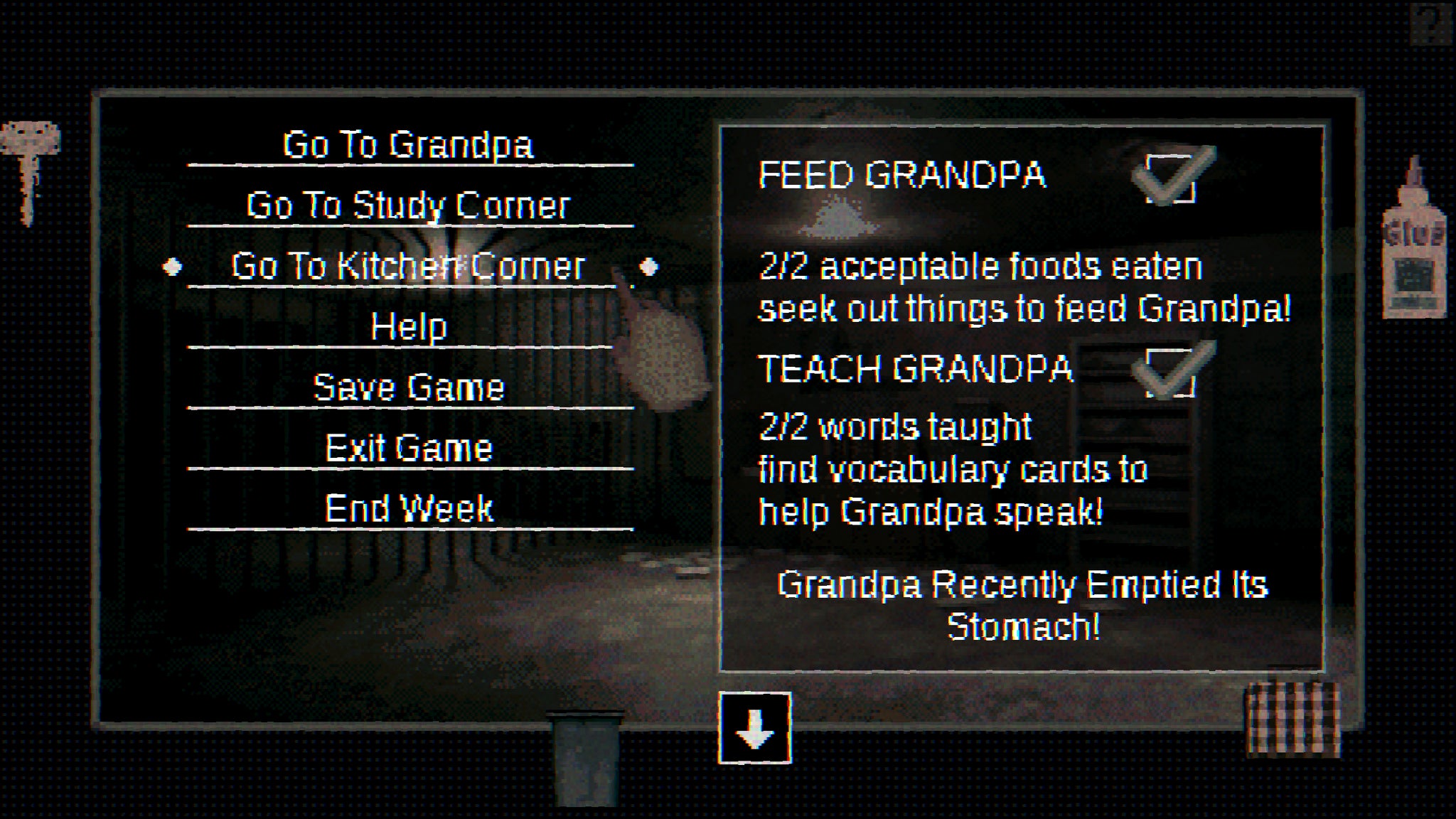 Caring for a grandpa-like entity in a Growing My Grandpa! screenshot. - 5