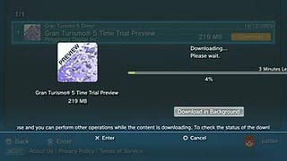 GT5 Time Trial demo is only 219Mb