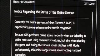 GT5 single-play scuppered by "extreme online traffic congestion"