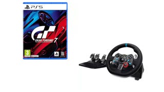 Get Gran Turismo 7 with a Logitech Wheel and Pedals for £265