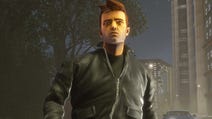 Claude Speed in leather jacket walking down dark street at night in GTA 3