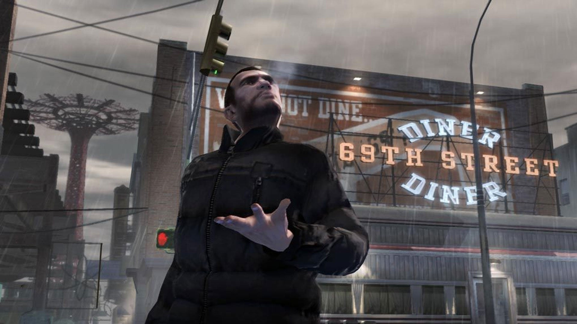 Niko Bellic having a smoke in GTA 4