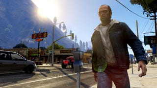 Trevor walking along a street in GTA 5.