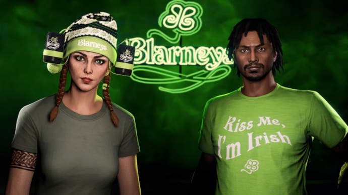 gta online Blarney's Stout Tee and festival beer hat