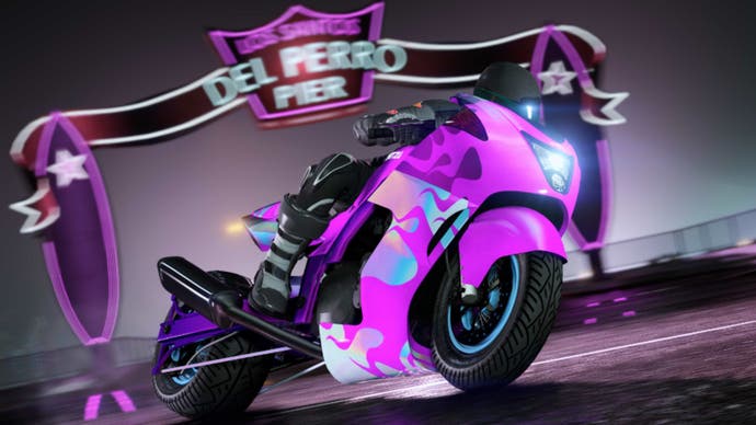 gta online pink shitzu hakuchou drag on del perro pier