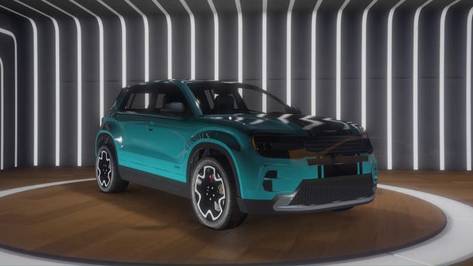 gta online teal canis castigator car in luxury autos showroom
