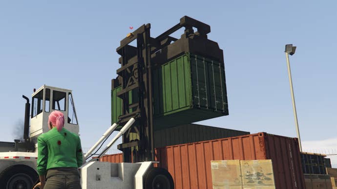 gta online the fine art file emp chargers shipping container