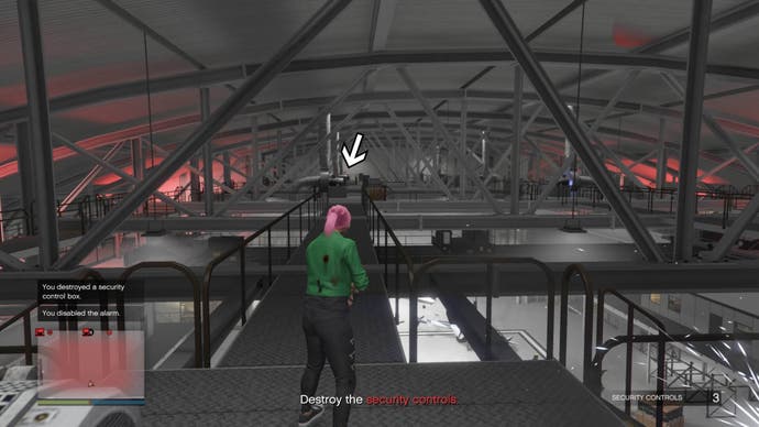 gta online the art file shed, security check, location three