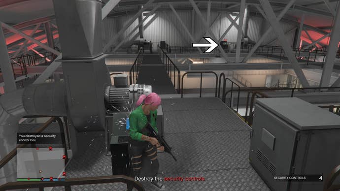 gta online the fine art file hangar security control location two