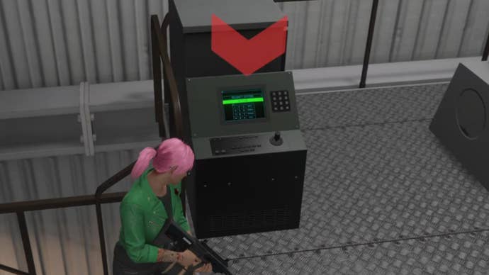 gta online the fine art file hangar security control panel