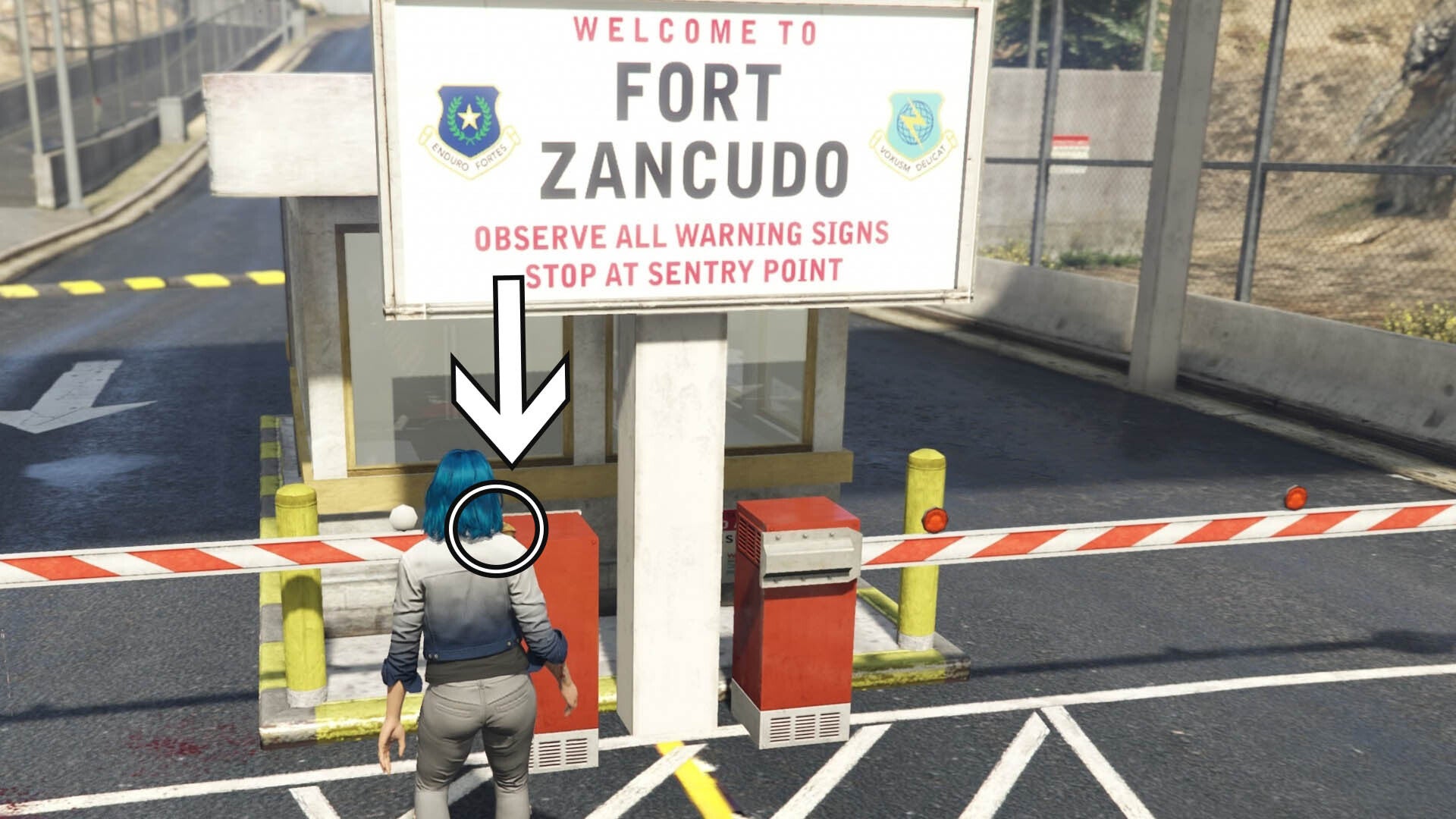 gta online yuanbao twenty one location fort zancudo barrier