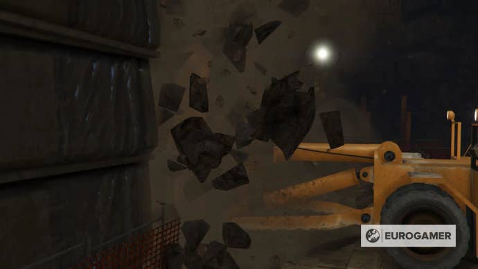 A drilling rig chugs into a vault in GTA 5