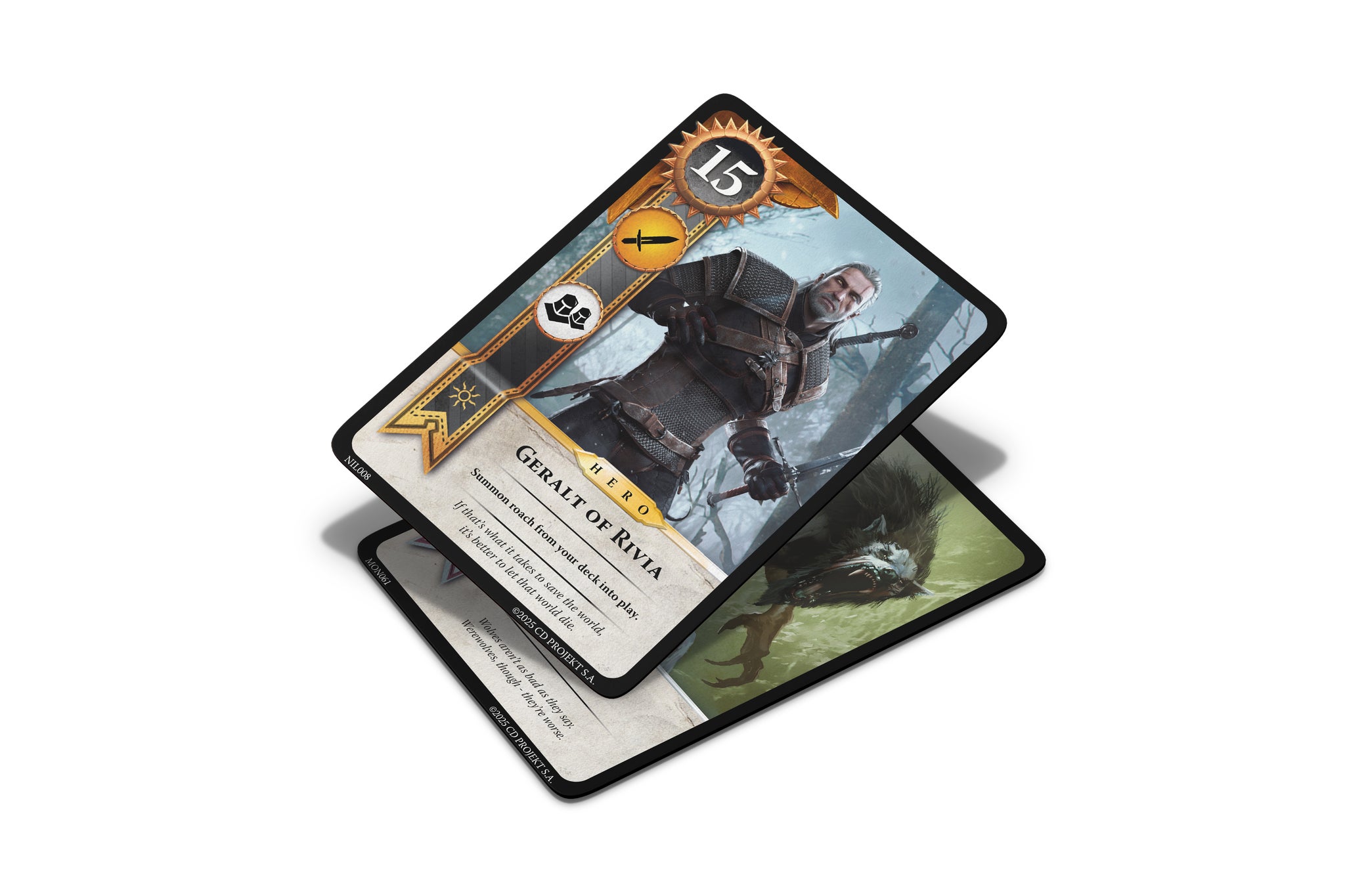 A geralt card from the Gwent physical card game. - 3