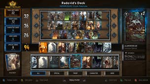 Gwent avoids card pack RNG by letting you pick rare cards