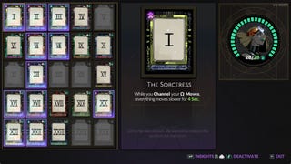 Screenshot of Arcana Cards in Hades 2.