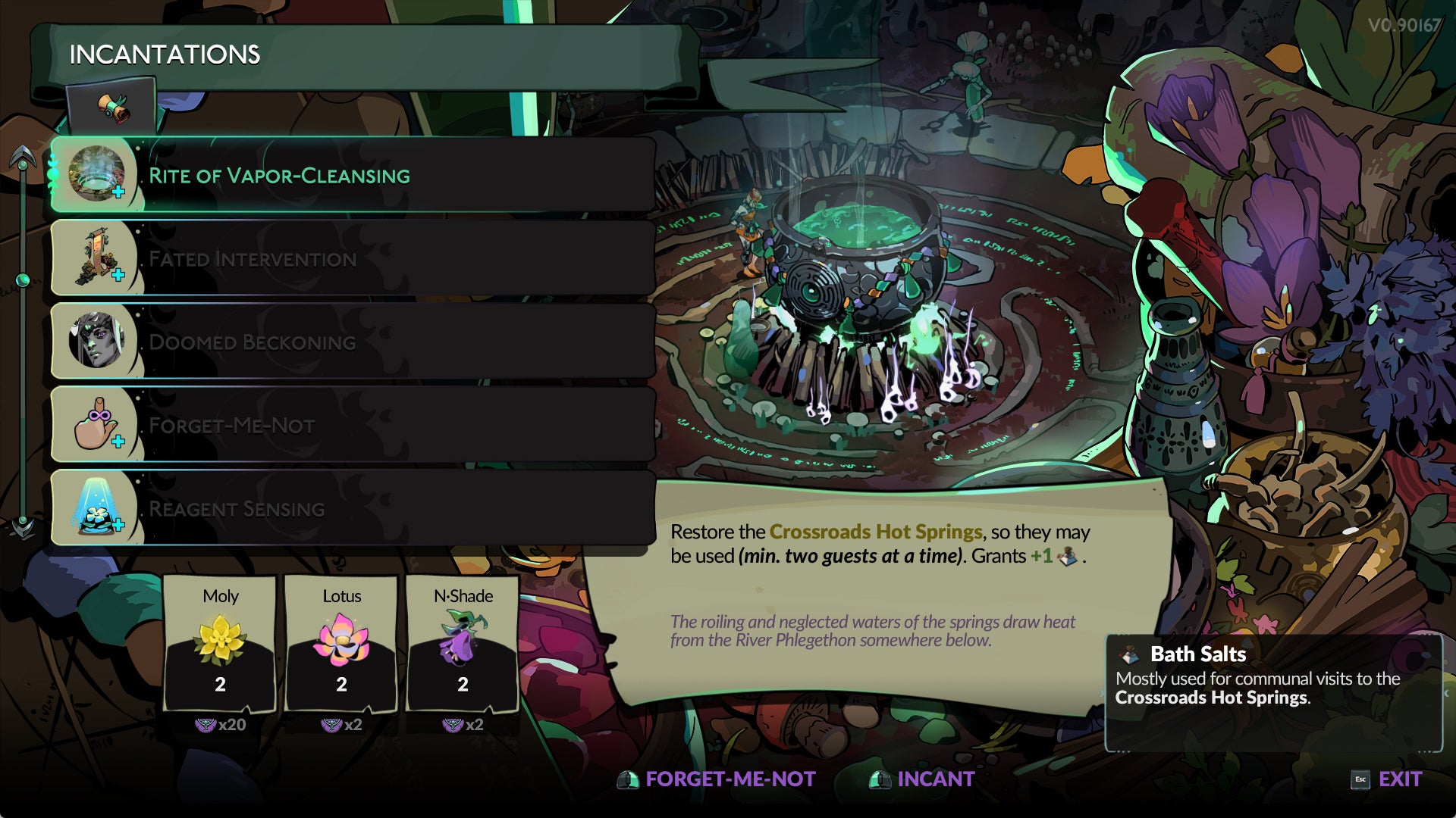 Hades 2 Hot Springs Incantation recipe. - 5