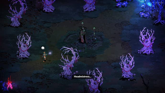 The witch goddess Hecate challenges her ward, Melinoë.