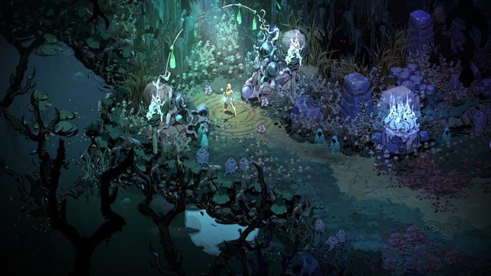 Hades 2 key art Melinoe in in-game scenery
