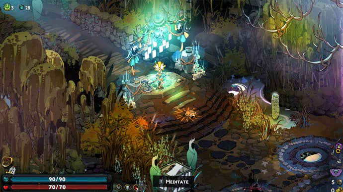 Screenshot of Melinoe’s Altar in Hades 2.