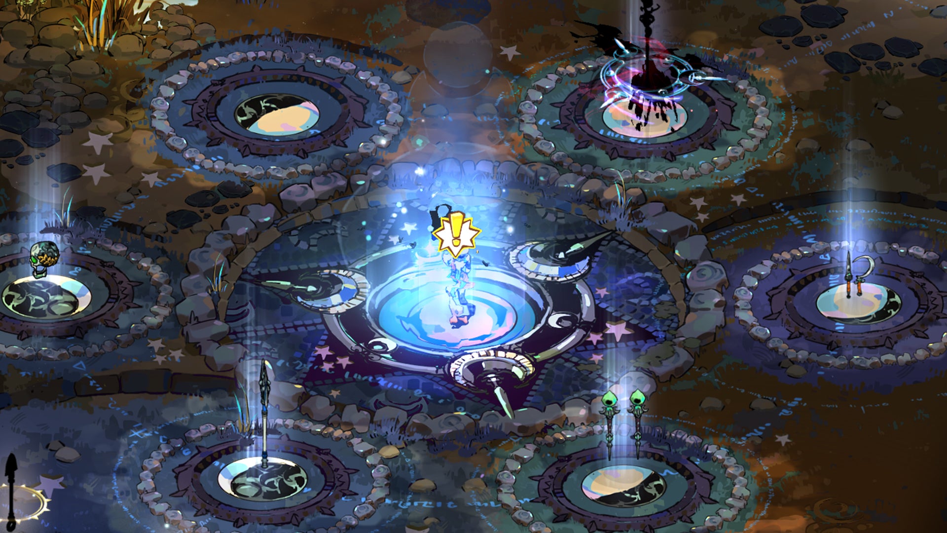 Screenshot of the Nocturnal Arms pool in Hades 2. - 1