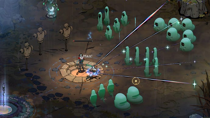 Screenshot of the Sister Blades in Hades 2.