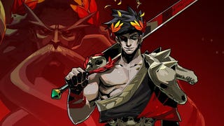 Promotional artwork for Hades showing protagonist Zagreus posing moodily with a sword slung over his shoulder.