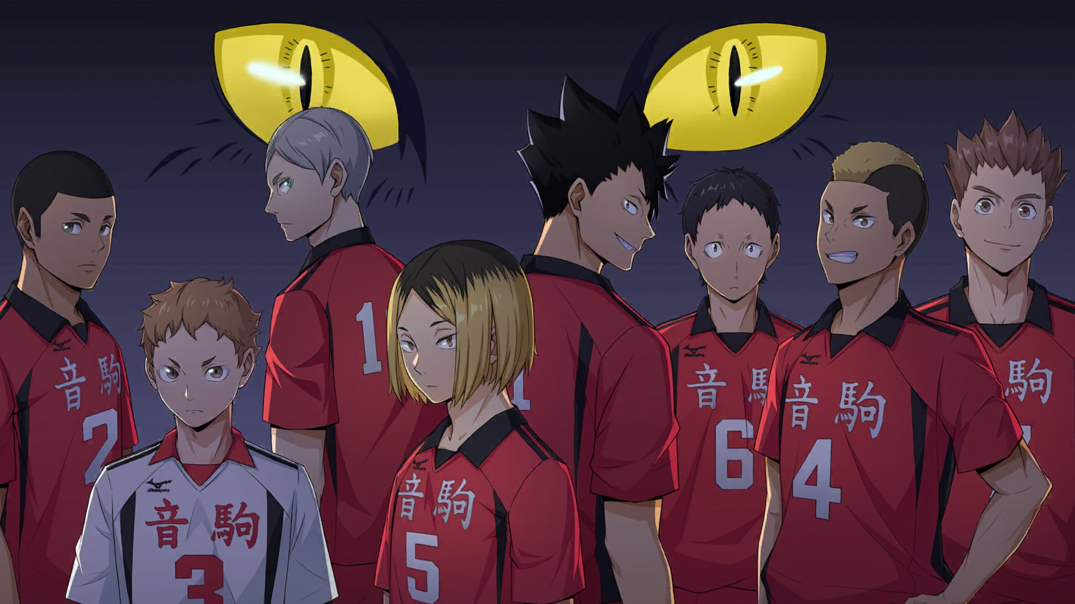 The Nekoma High School Volleyball team in Haikyu Fly High. - 1