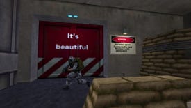 This Half-Life mod ran the dialogue and signs through Google Translate until they became nonsense