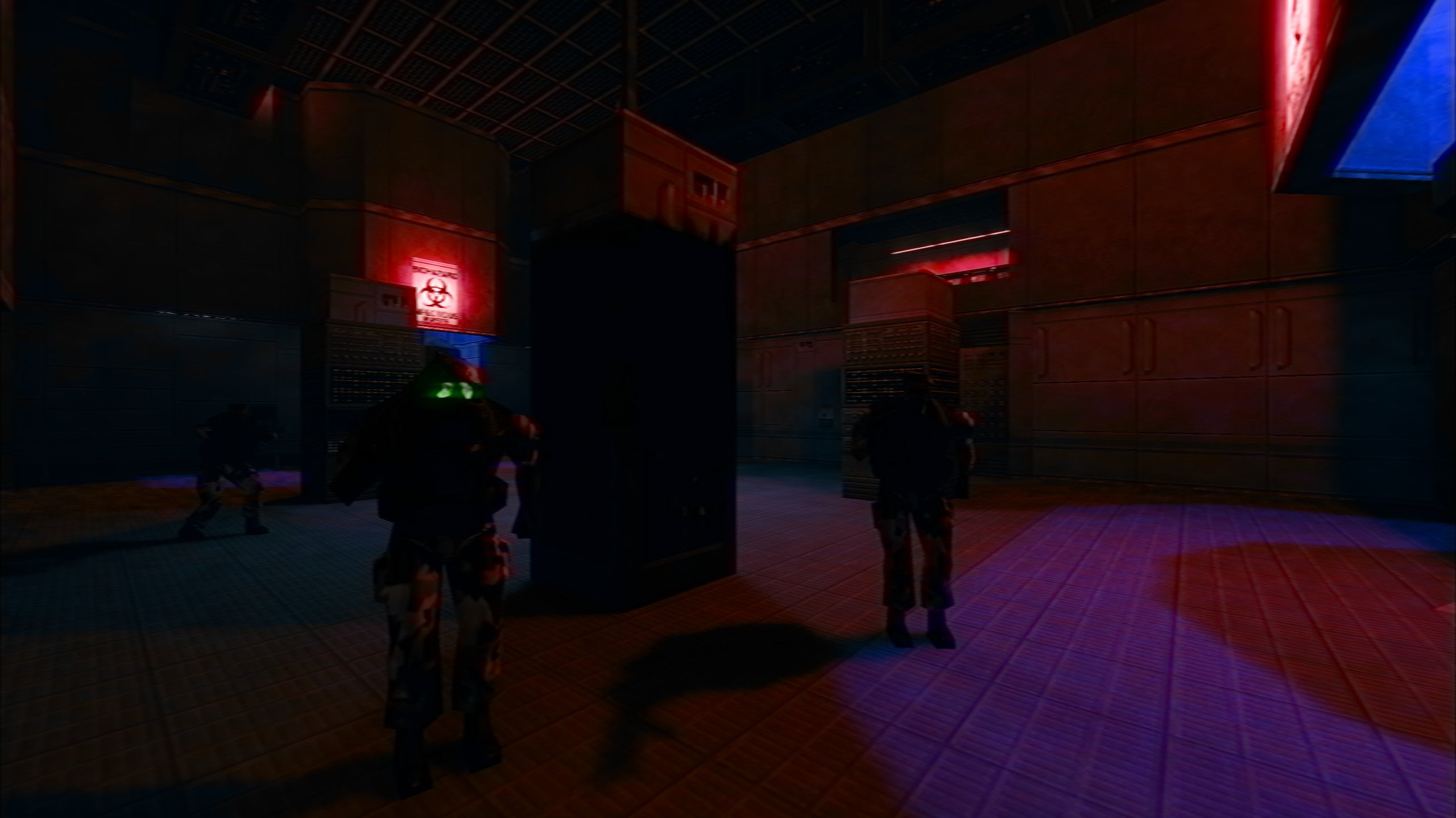 Soldiers in a lab in a Half-Life: Ray Traced screenshot.