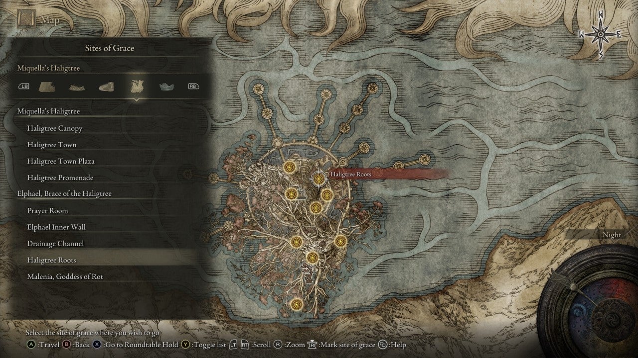 Haligtree Roots Grace in Elden Ring