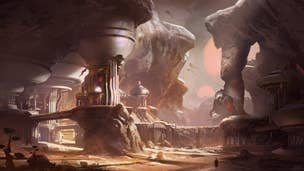 First piece of Halo 5: Guardians concept art shows outpost in desert canyon 