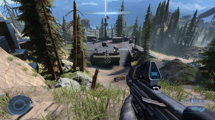 Halo Infinite running on its Low graphics setting.