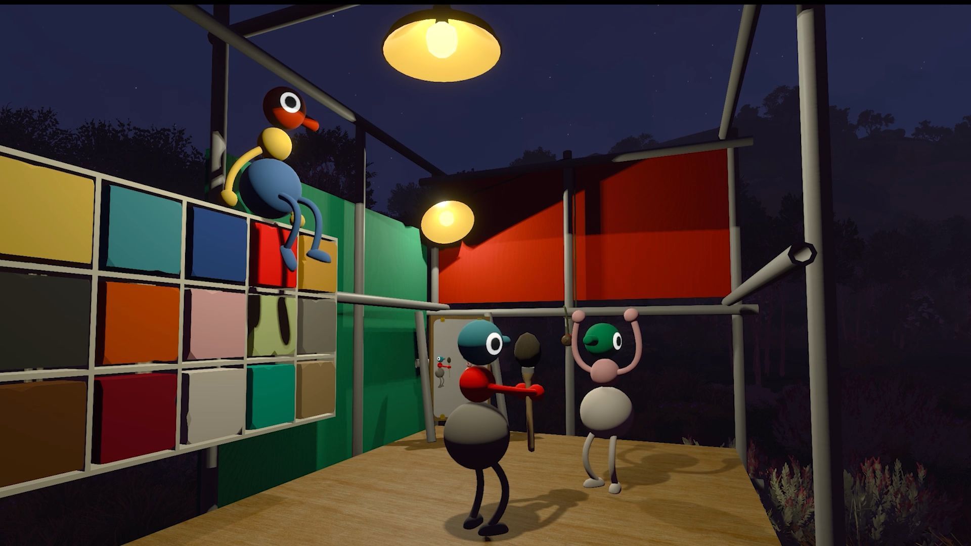 Some friends hang out by a climbing frame in Big Walk. - 1