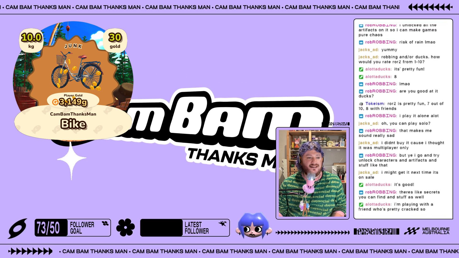 A streamer demonstrates the Lurkbait fishing minigame on Twitch. - 12