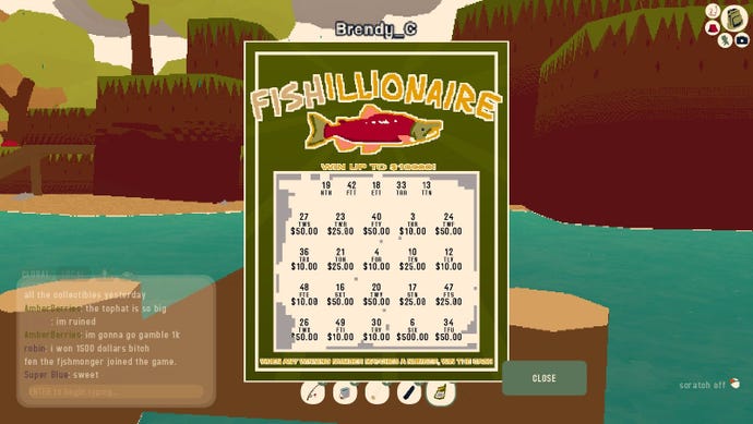 A losing scratchcard in Webfishing, titled
