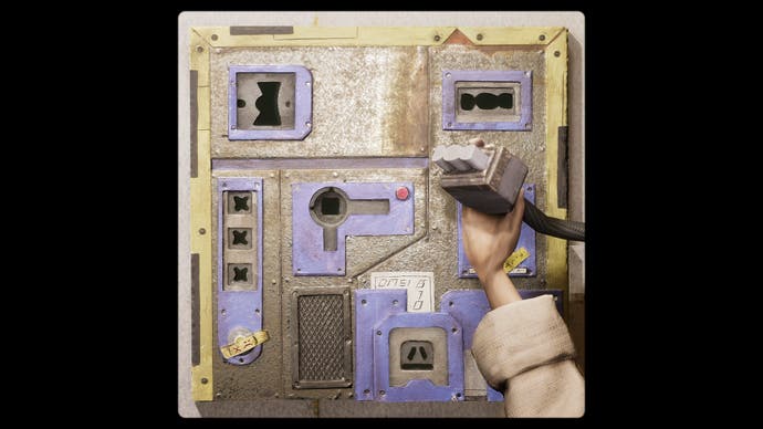 Harold Halibut screenshot showing a puzzle matching plugs to sockets