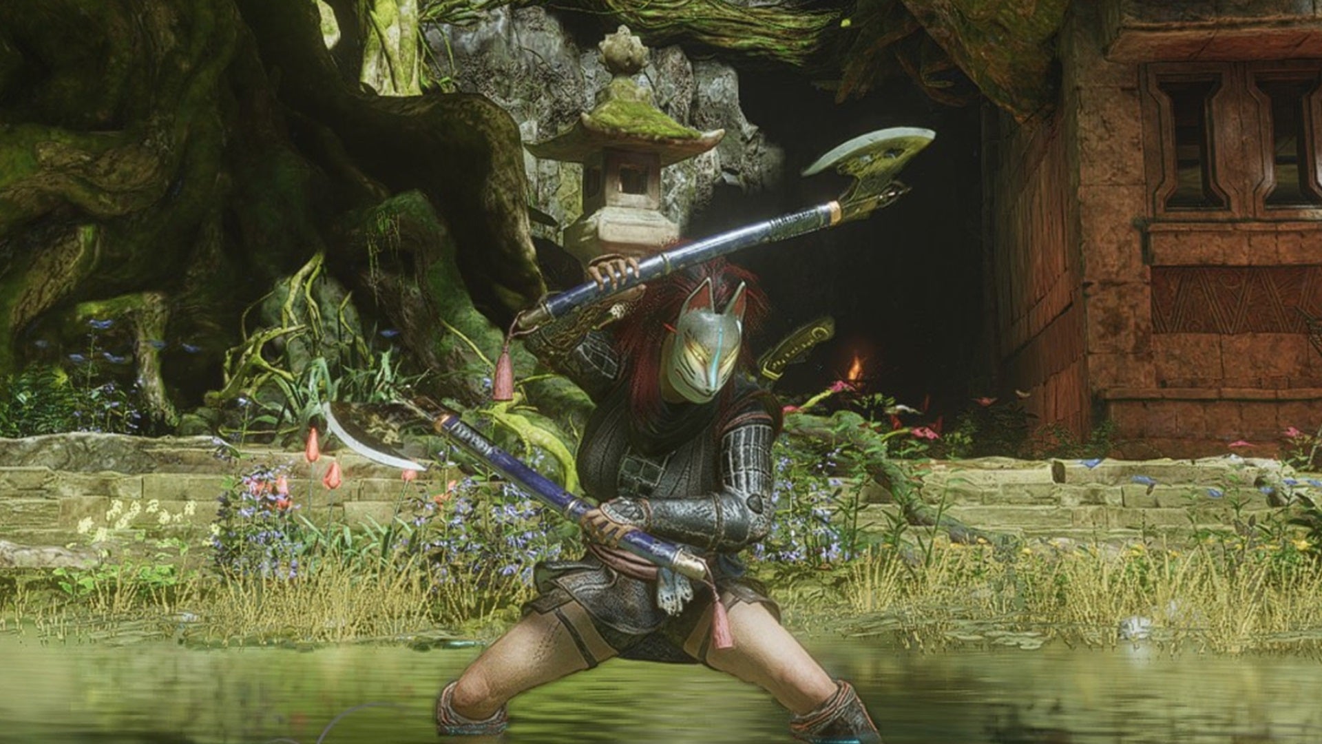 A Ninja holds two sharp looking Hatchets in a crouched stance in Nioh 3. - 14