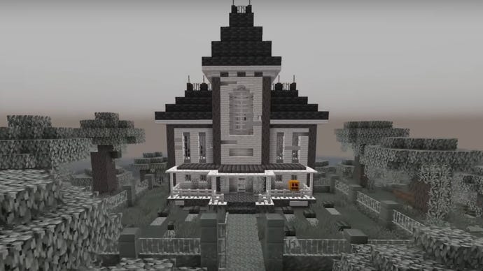 A Minecraft Haunted House, designed by YouTuber ThaMango.