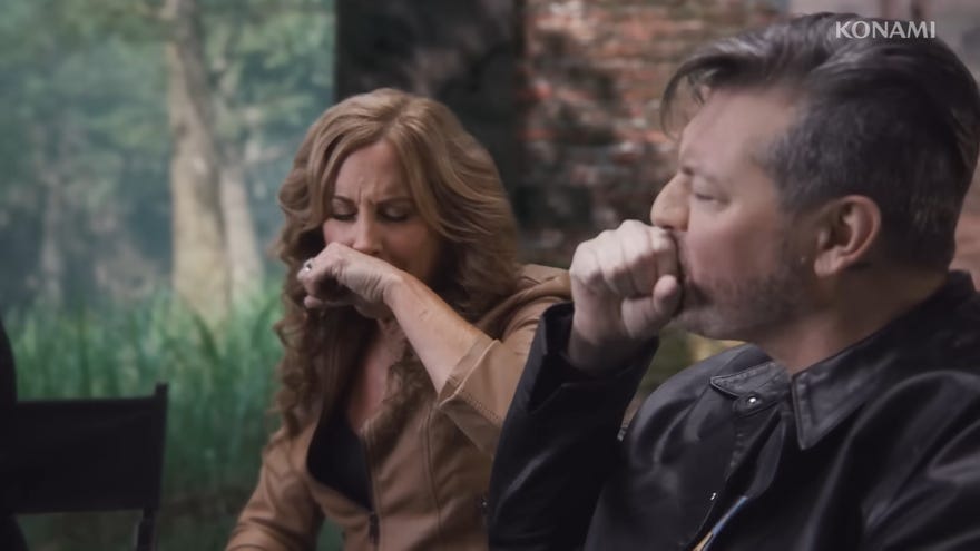 David Hayter and Jodi Benson smooch their hands.