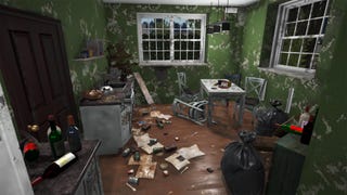 The interior of a house in a right state in renovation sim House Flipper