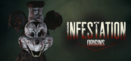 Infestation: Origins artwork showing a close up of a Mickey Mouse-like villain with the game&rsquo;s new name to one side
