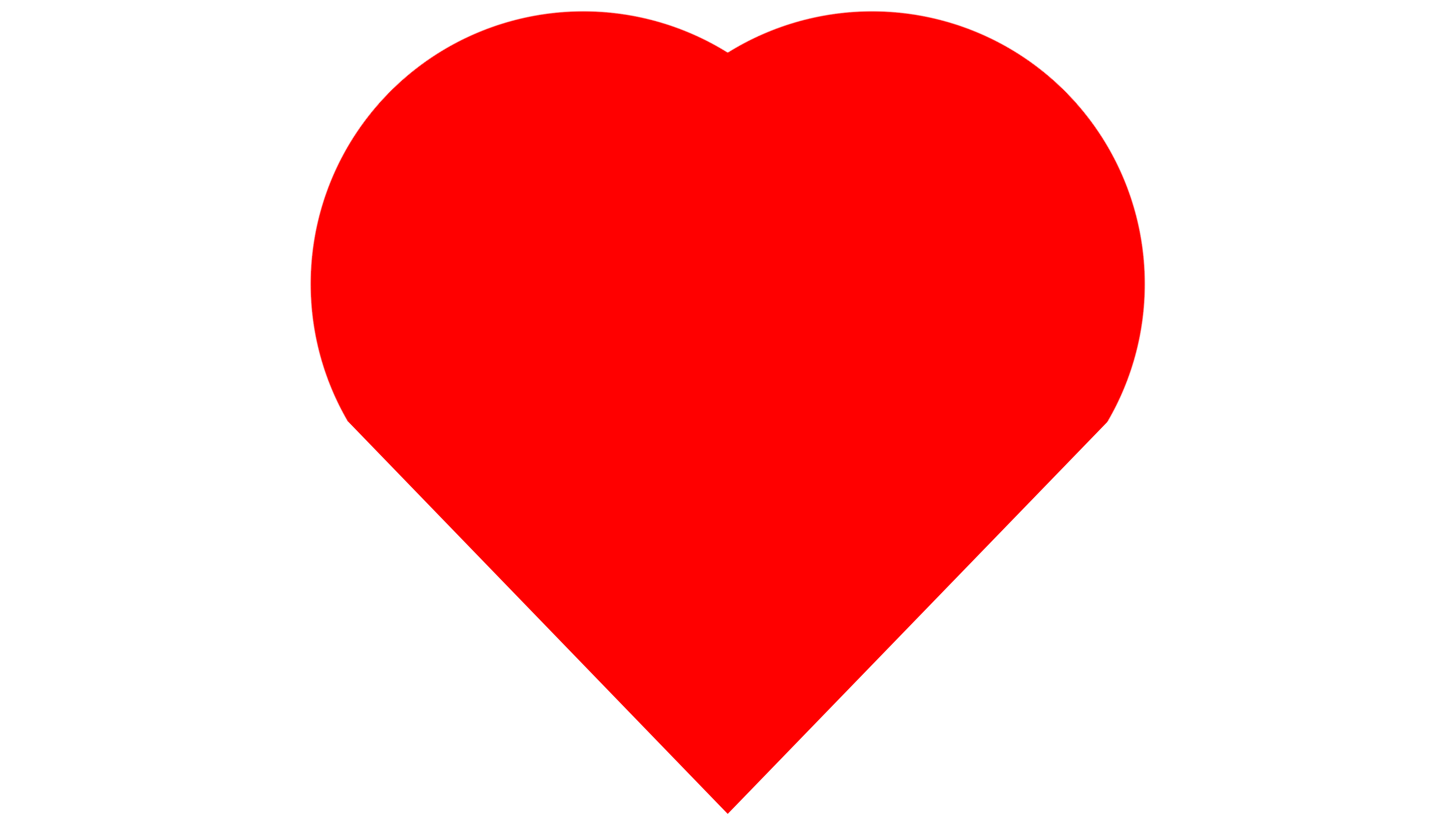 A big red cartoon heart.