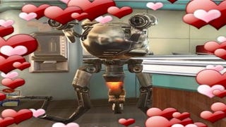Only human companions can be romanced in Fallout 4 so no robot lovin' for you