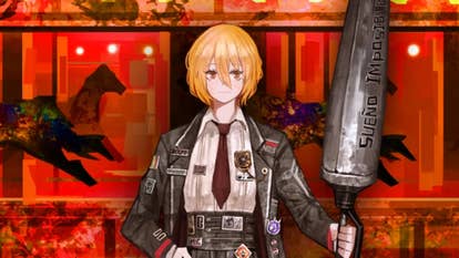 Artwork for the Roblox game Heaven Stand, showing an anime-inspired character holding a sword.