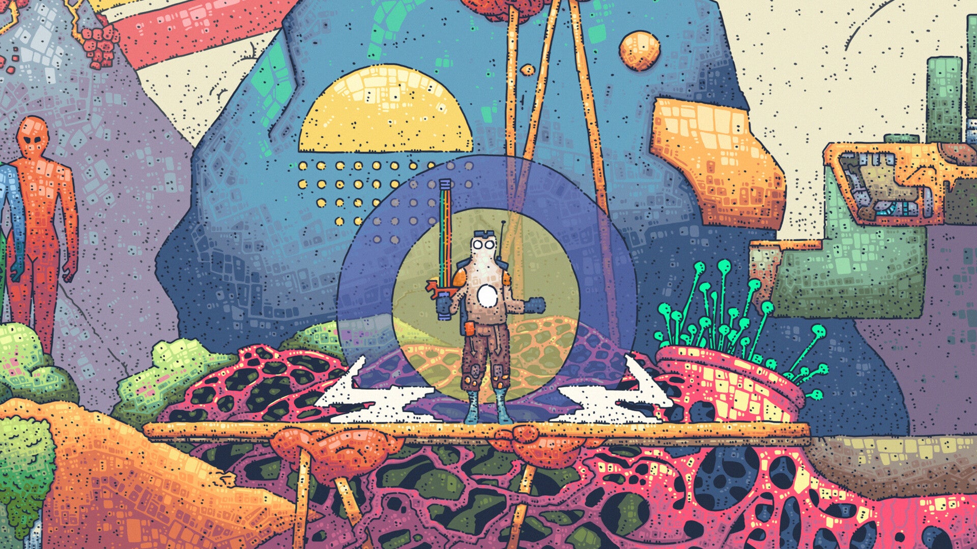 HEAVYDELIC is a hand drawn, VHS tape and comic art infused platformer from an alternate timeline with roots in Slavic mythology