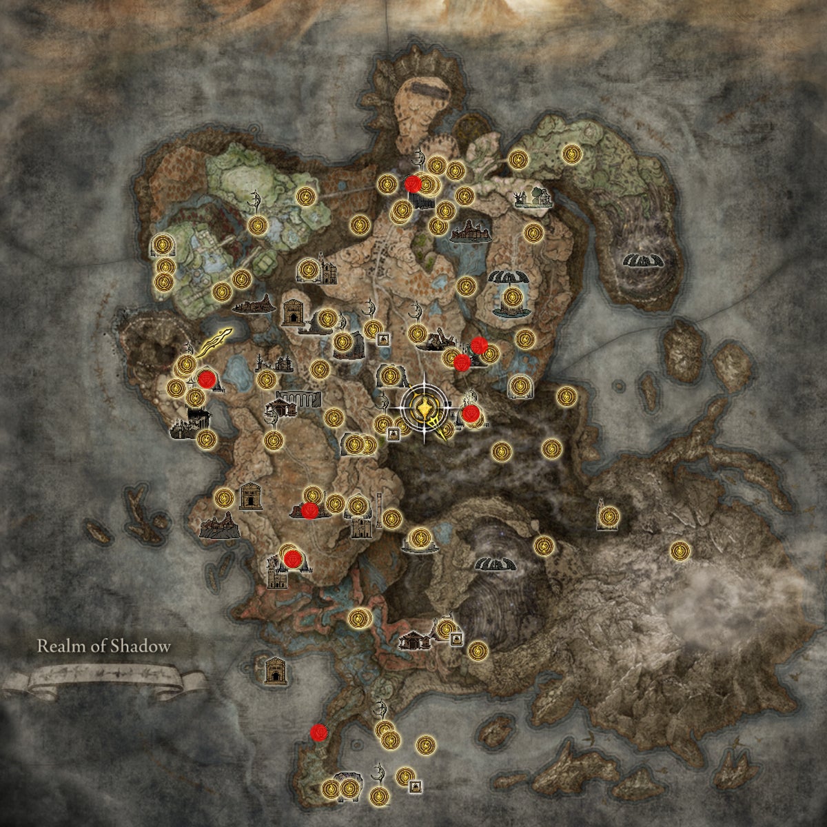 Every Hefty Cracked Pot location on the Elden Ring Shadow Of The Erdtree map. - 3