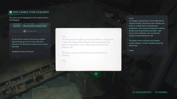 hell is us martial lineage note in blacksmith forge
