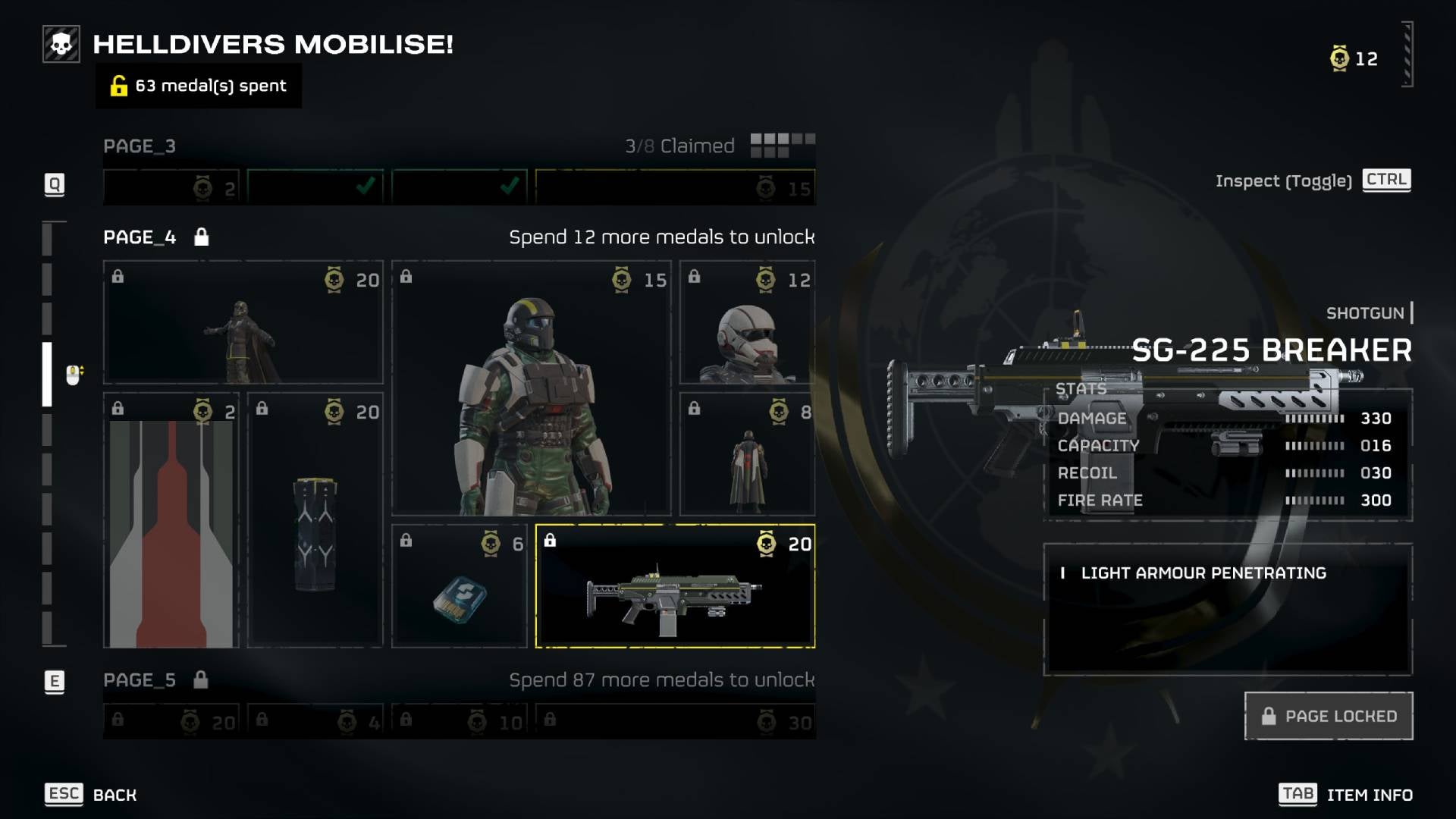 The SG-225 Breaker in the Warbond on Helldivers 2. - 4