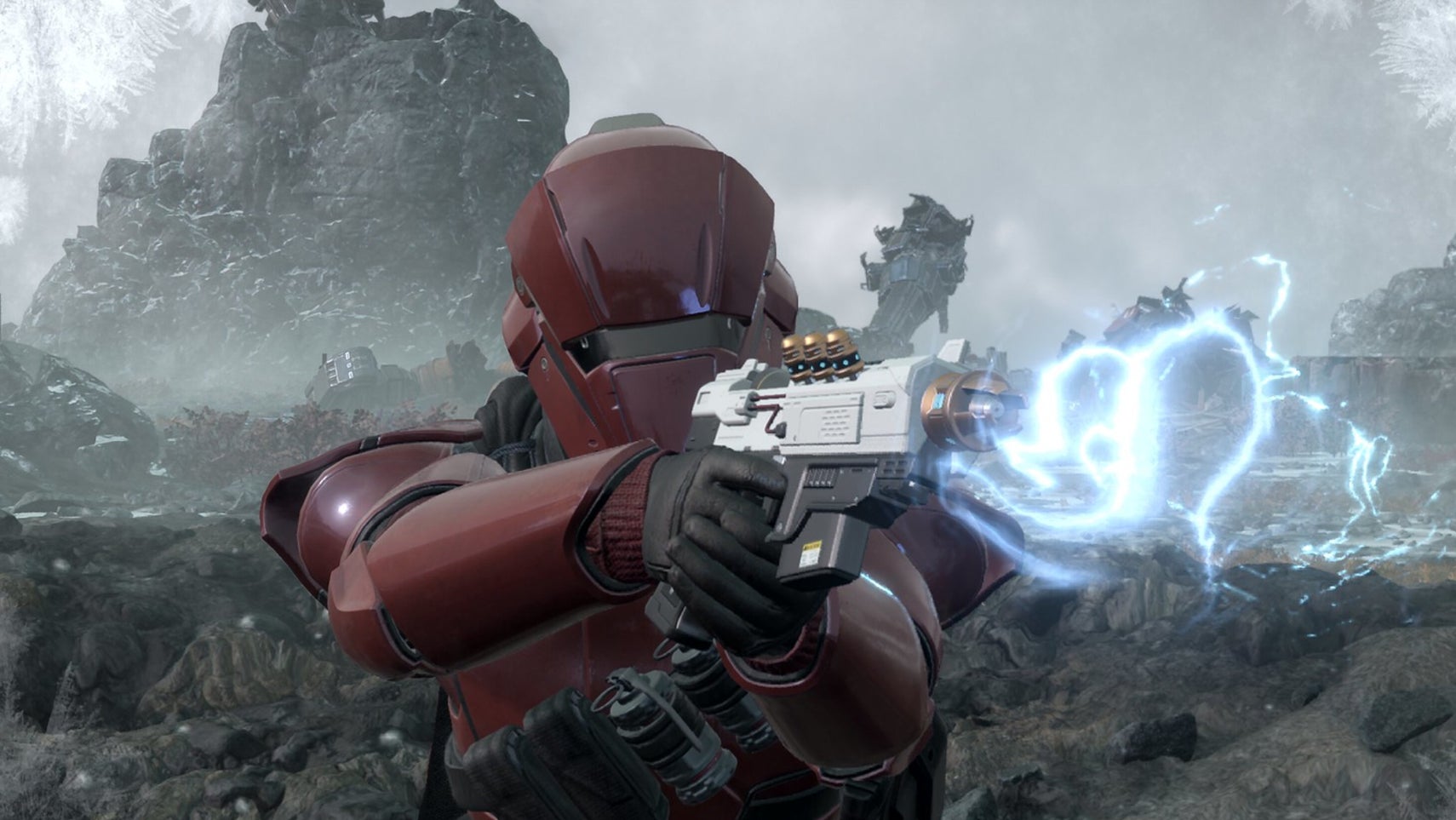 A helldiver wearing Truth Enforcers Warbond armour in Helldivers 2. - 1